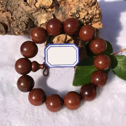 天然百年风干枣木手串道念珠辟邪档位招财佛珠手串