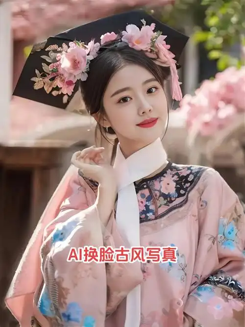 ai换脸 古风写真  一键生成古装模仿秀  点击左下角小程序 - 抖音