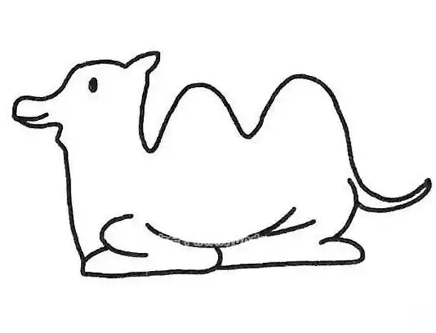 骆驼的脚印的简笔画