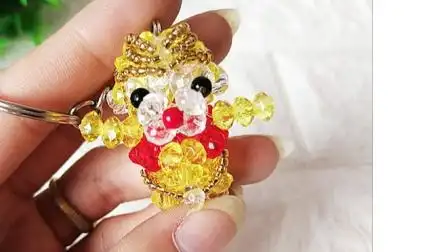 精灵手工串珠小猴子视频教程 珠子diy小悟空