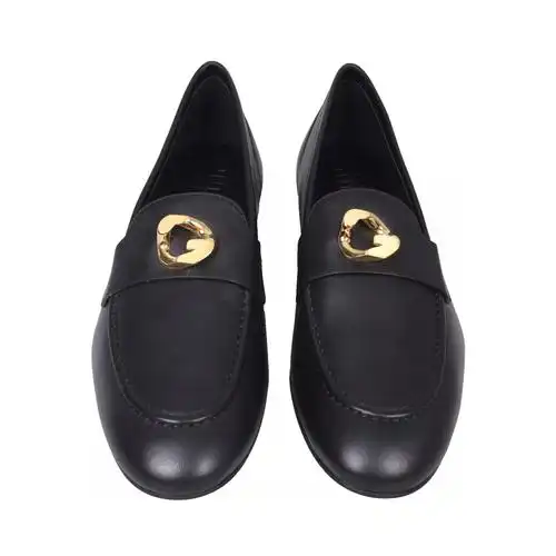 海外直发givenchy纪梵希女士黑色小羊皮g链细节乐福鞋