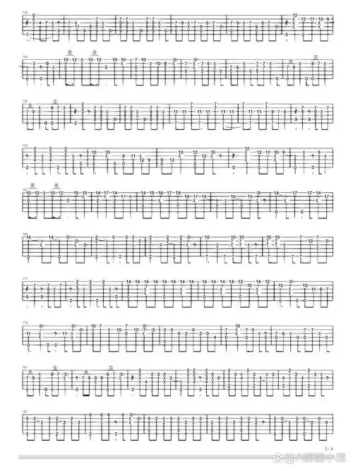 加州旅馆 郑成河版 吉他指弹谱