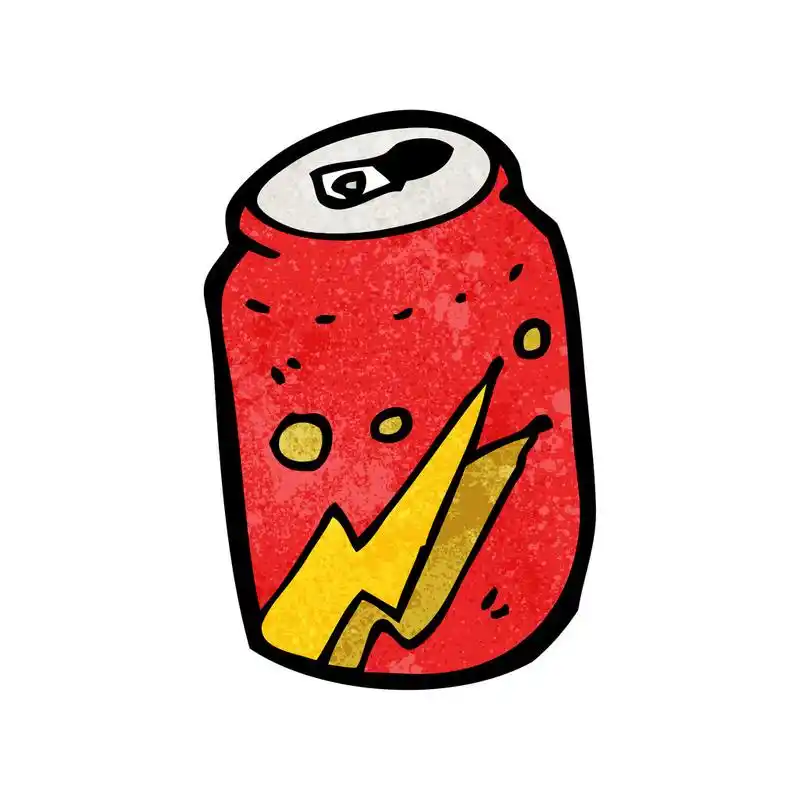 可乐可以,矢量,卡通可乐可以在白色背景上