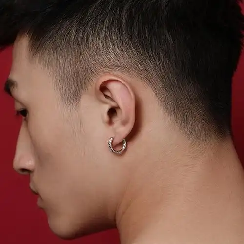 金箍棒耳环男潮嘻哈2021新款个性男款男士单只耳钉