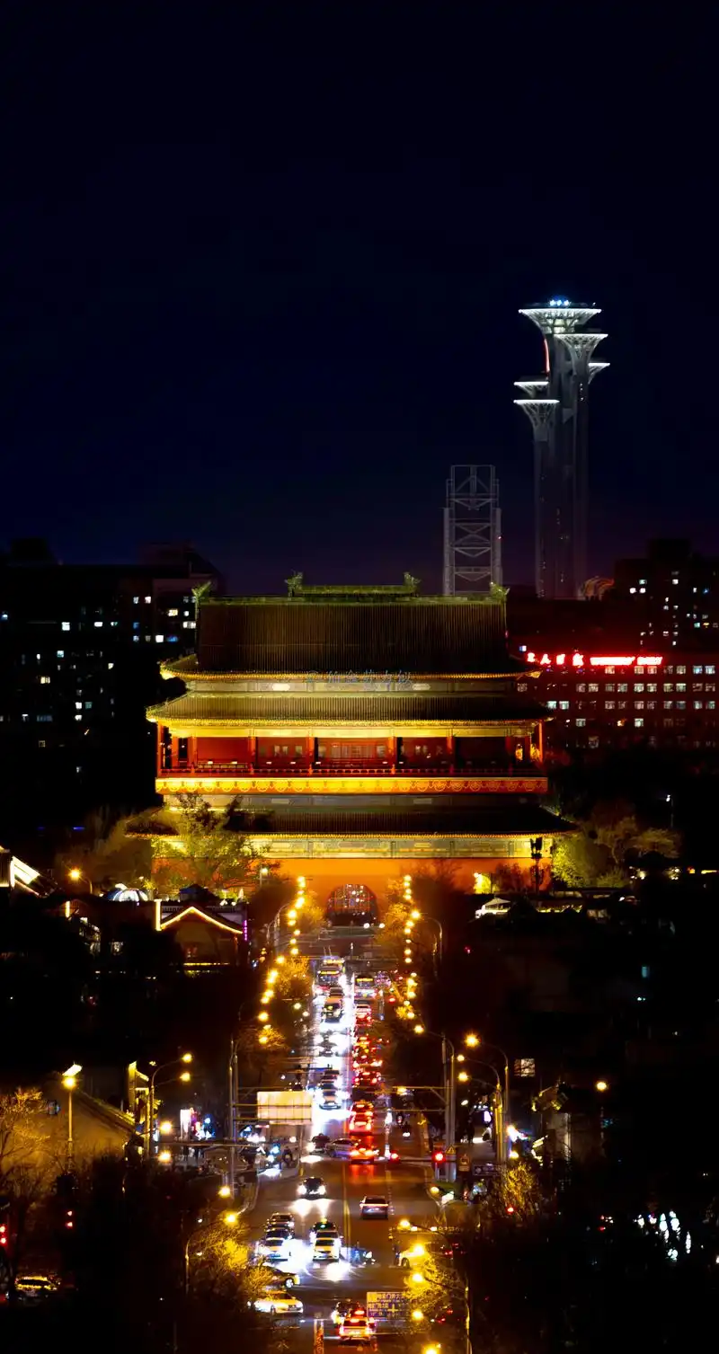 鼓楼正面免冠夜景证件照.可以交换一张你拍的鼓楼照片吗?本图