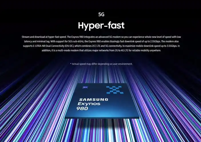 三星首款集成5g基带的处理器命名为exynos980zt