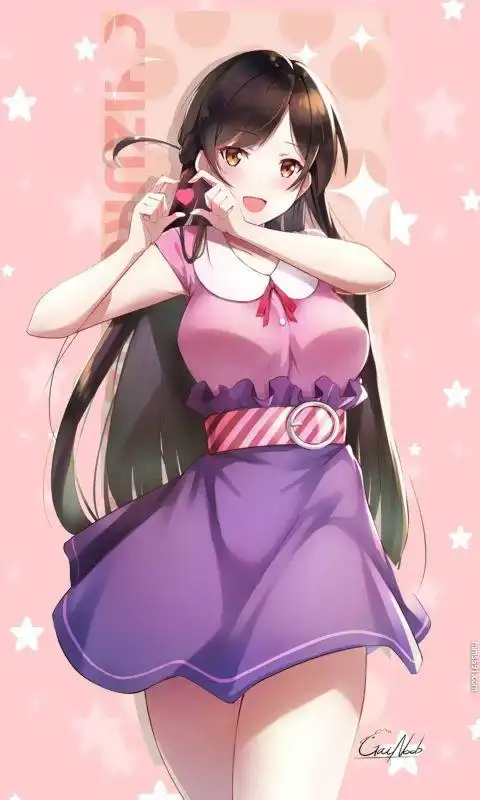 完美二次元女友,租借女友女主角水原千鹤(一之濑)手机壁纸图片