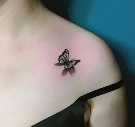 肩膀纹身女小清新2