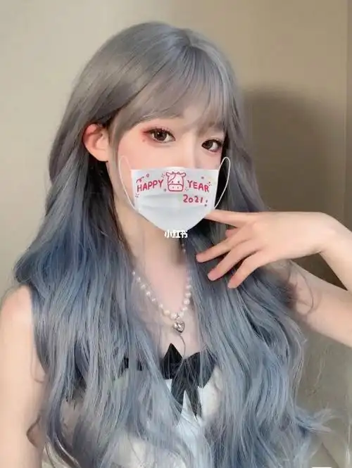 2022浅色发色,巨显白女生发色蓝灰色