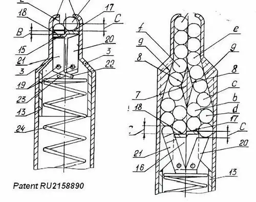 开合托弹板式:俄国的四排弹匣通常采用开合托弹板式设计,其原理可以