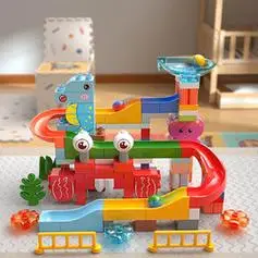 feelo费乐大颗粒拼装积木玩具兼容乐高男女孩儿童节日礼物132粒海洋滑