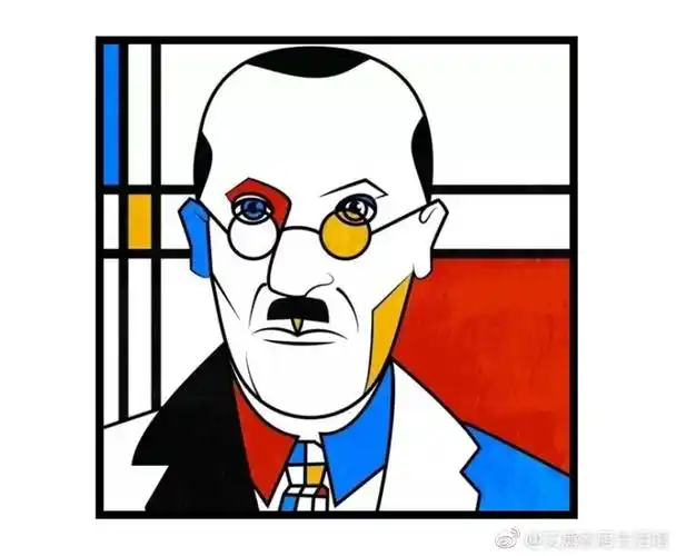 原创设计 / 蒙德里安书架简单的红黄蓝究.