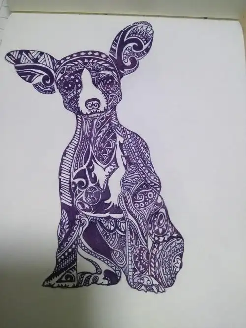 临摹-禅绕画-可爱的小狗