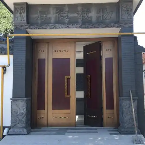 中式别墅大门庭院入户定制制做真铜仿铜锌合金进户门