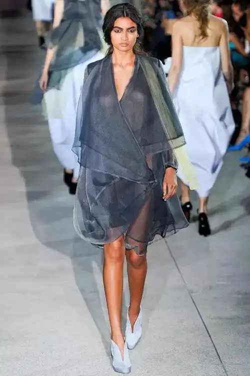 面料关注透明薄纱朦胧美腿