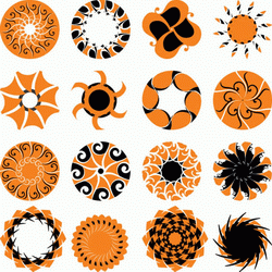 圆形图案矢量素材