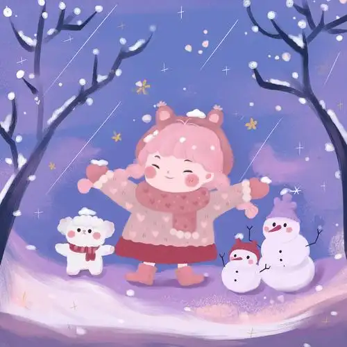 下雪天真美呀.|插画|绘本|丁卿 - 原创作品 - 站酷 (zcool)