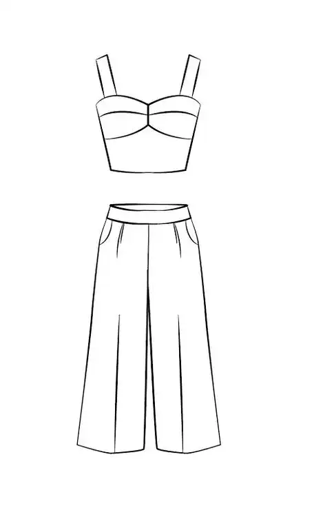 几款简单的款式图绘画#服装设计 #服装款式图 - 抖音