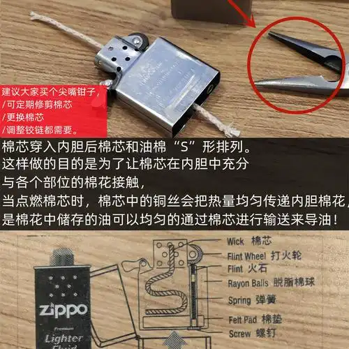芝宝zippo棉芯煤油棉心火石zppo打火机棉线zipoo棉花配件专用棉垫