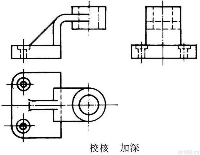组合体视图的画图步骤支架组合体视图绘图步骤