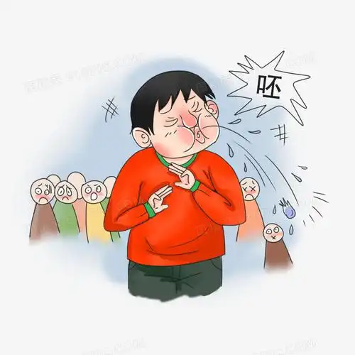 手绘不文明行为随地吐痰素材