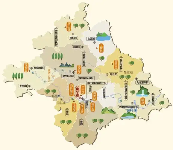 2,南宁市人文地图和情况介绍