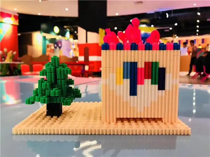 儿童手工diy乐园豆豆乐积木作品漂亮笔筒