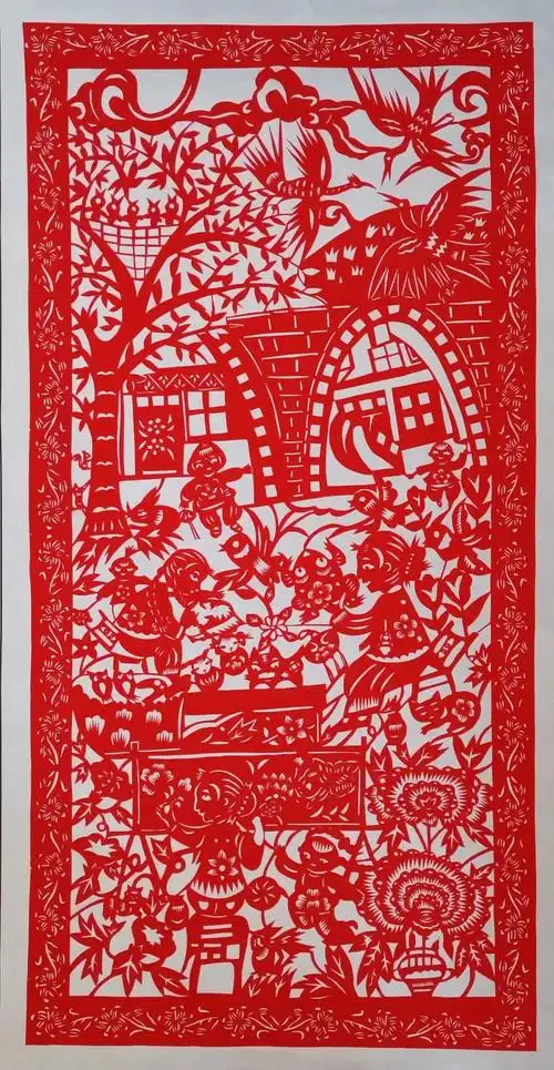 镇原县妇联"石榴花开别样红  巧手剪出民族情"民族团结剪纸作品展