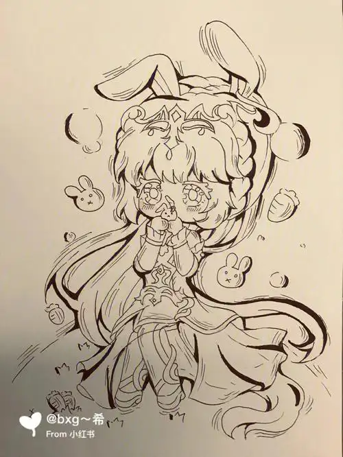 斗罗大陆q版手绘原创第2个黑白双鹅 小舞五年之约