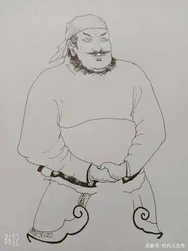 三国名将签字笔画像之张飞