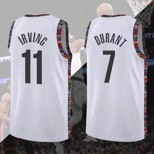 滕讯体育nba全2020篮网队城市版新赛季号杜兰特7号球衣背心比赛服7号