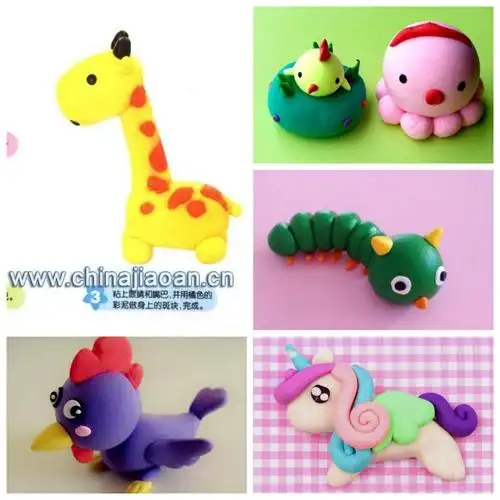 周二       小朋友们用橡皮泥来做一个自己喜欢的动物吧!