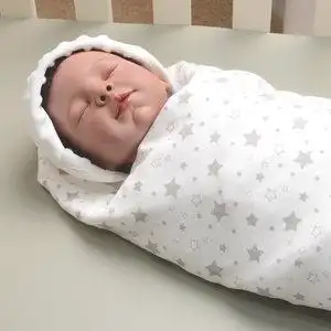 婴儿抱毯豆豆盖毯新生儿包被春秋初生宝宝襁褓外出包裹巾产房包单