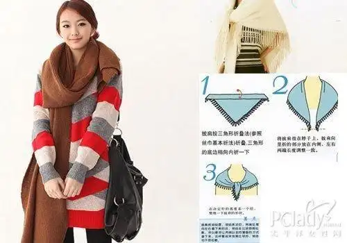 8种围巾新系法绕出美丽佳人