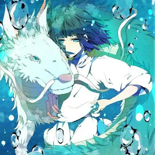 动漫#帅萌#男头#千与千寻白龙