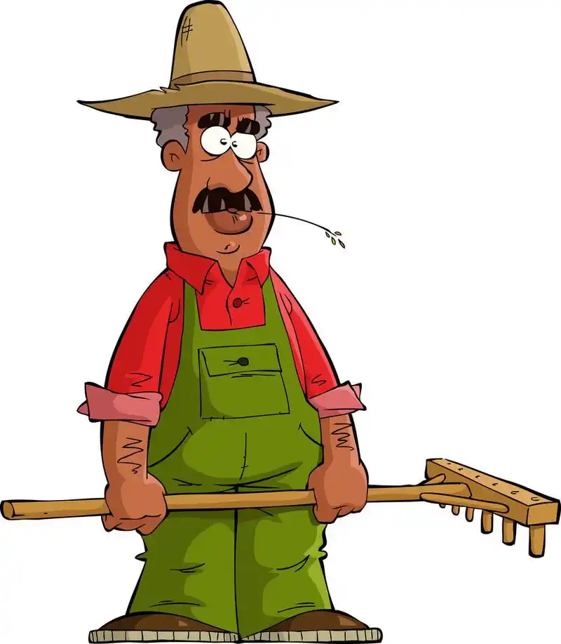 农夫,农夫在白色背景矢量图