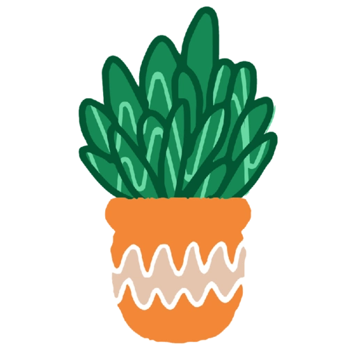 卡通植物盆栽矢量素材