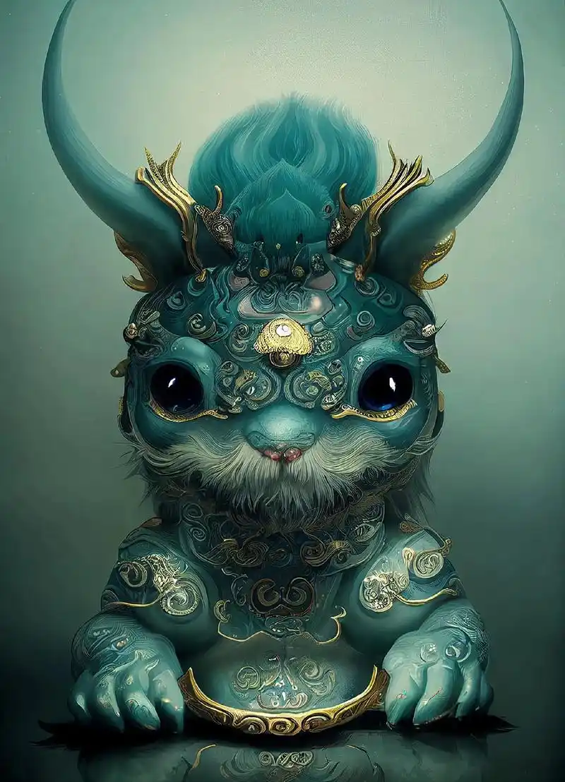 最近很火的水麒麟,寓意顺风顺水,招财旺财.#上古神话 - 抖音