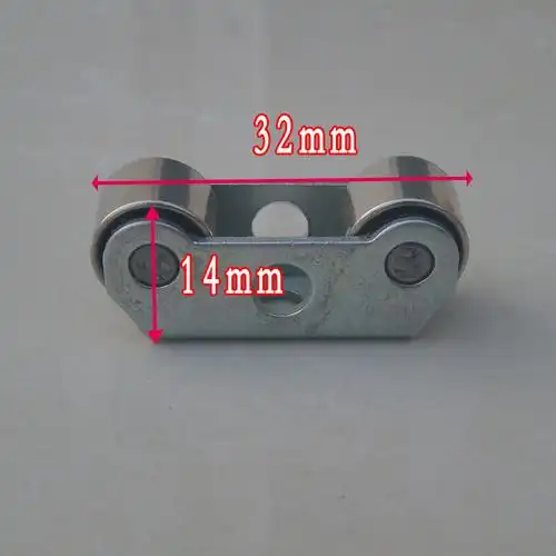 纱窗小滑轮双平金属轮子推拉移门窗配件铝合金门窗金刚网纱窗滚针