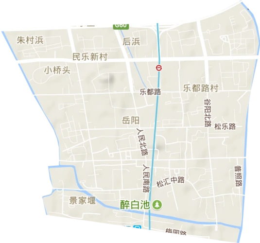 岳阳街道高清地形地图,岳阳街道高清谷歌地形地图