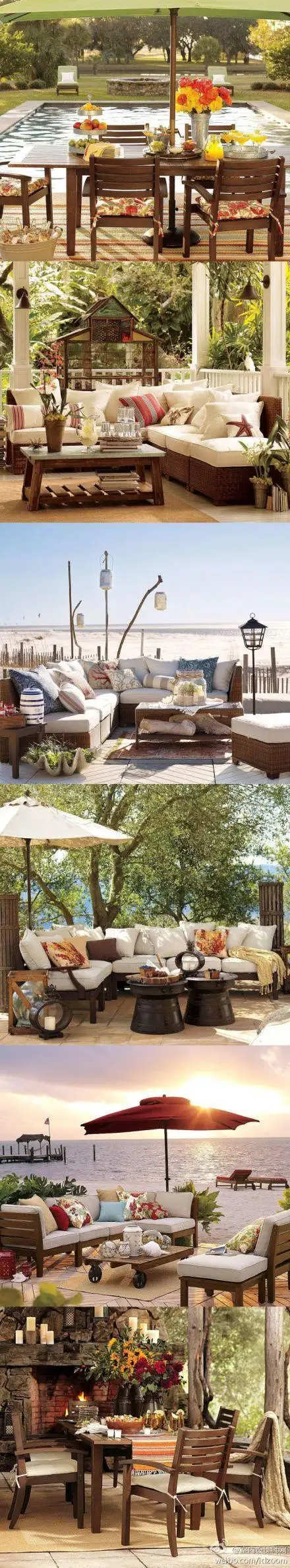 pottery barn的户外花园.