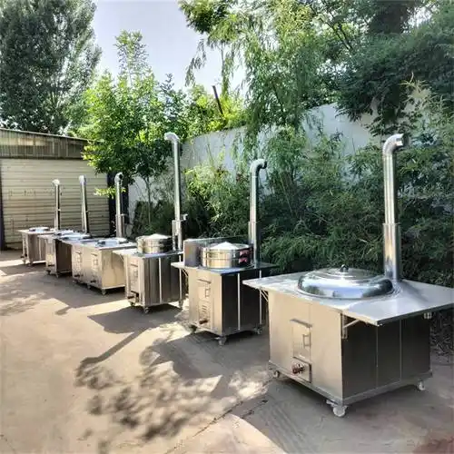 新式户外柴火灶鸿睿不锈钢移动灶台木柴燃气两用柴火灶厂家供货