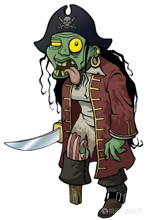 不死半变质状态下的海盗僵尸