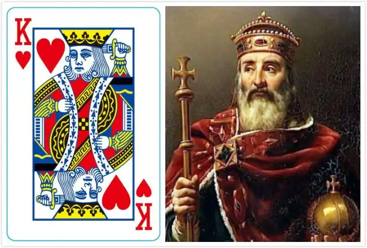 扑克牌黑桃k上为什么常有竖琴图案优质