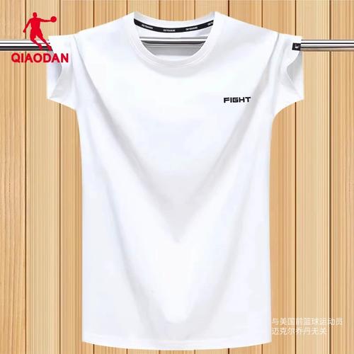 乔丹短袖t恤男宽松大码透气圆领男款运动服休闲夏季上衣爸爸男装