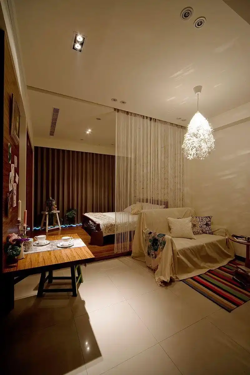 水晶帘隔断效果图,水晶帘隔断效果图案例_2023装修效果图-齐家网装修