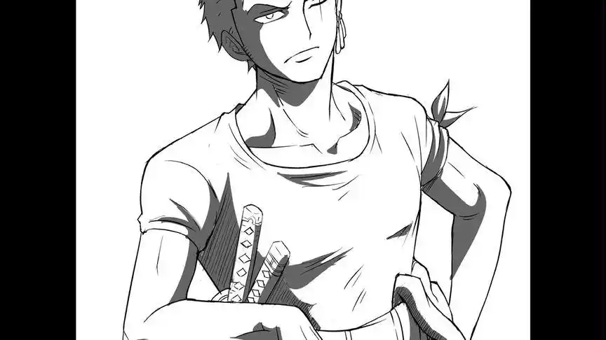 绘画过程 #临摹 #动漫人物绘画 #海贼王 #索隆