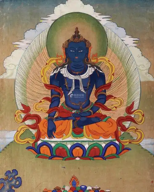 19世纪 藏东 不动佛唐卡