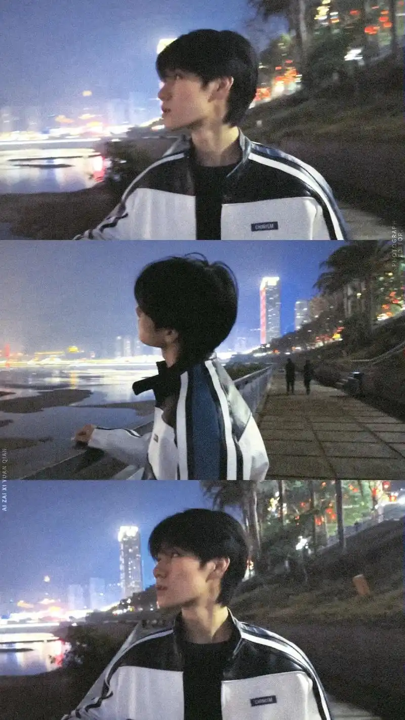 女友视角.和男朋友一起在江边散步#张真源 #张真源时光音乐会 - 抖音