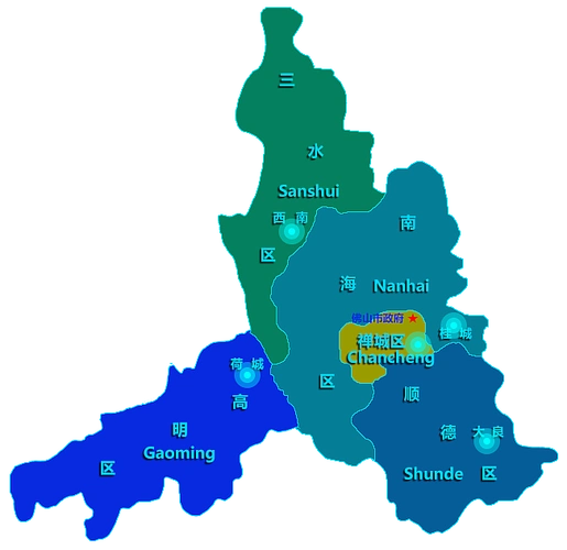 佛山市地图板块步骤01